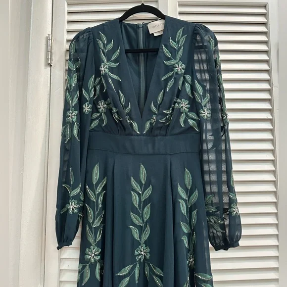 BHLDN Belize dress in green - Picture 3 of 16